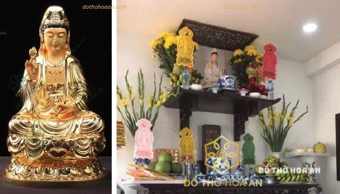 Vị trí đặt bàn thờ Phật Bà Quan Âm tốt nhất là nên đặt tại giữa nhà