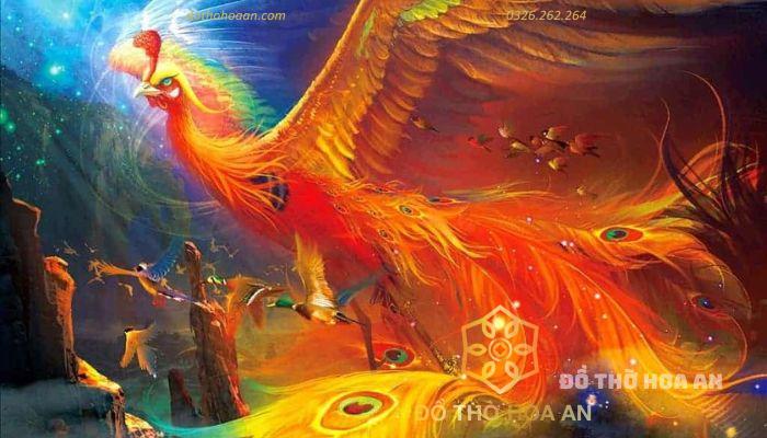 Trong phong thuỷ, phượng hoàng được xem là biểu tượng của vẻ đẹp của sự tái sinh và bất diệt, là linh vật linh nghiệm xuất hiện trong nhiều tôn giáo khác nhau