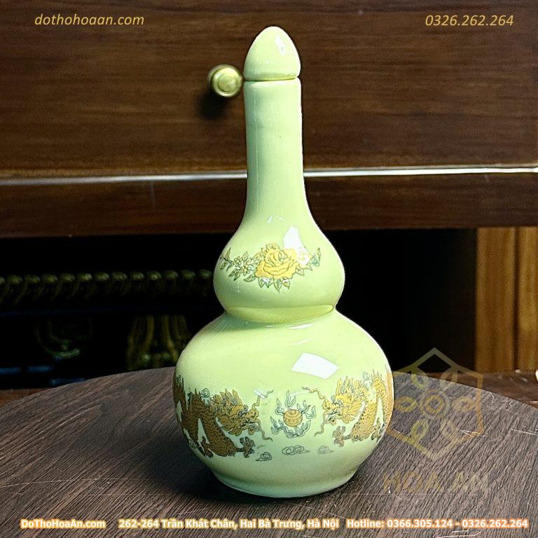 Nậm Rượu Men Vàng Ngà