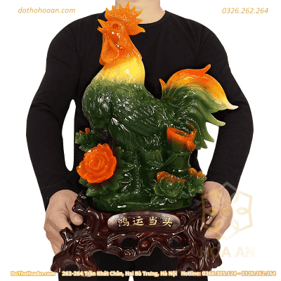 Gà Trống Đá Xanh Đế Gỗ