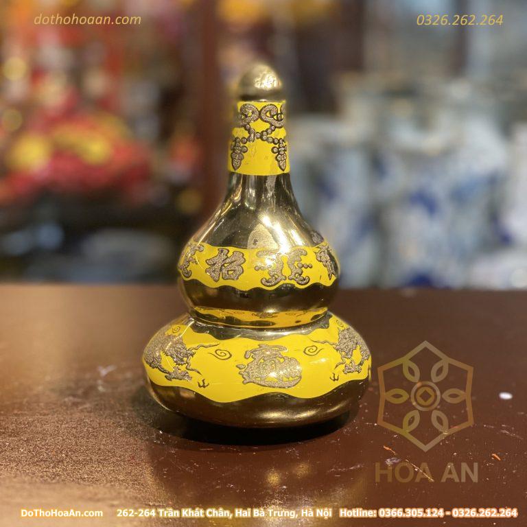 Nậm Rượu Men Vàng Kim Sa