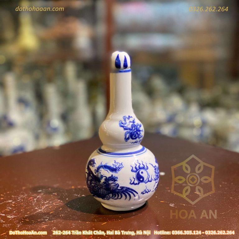 Nậm Rượu Rồng Men Trắng