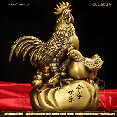 Tượng Đồng Gia Đình Gà