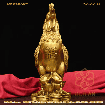 Tượng Gà Trống Chữ Phúc