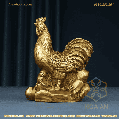 Tượng Linh Vật Gà Đồng Phong Thuỷ