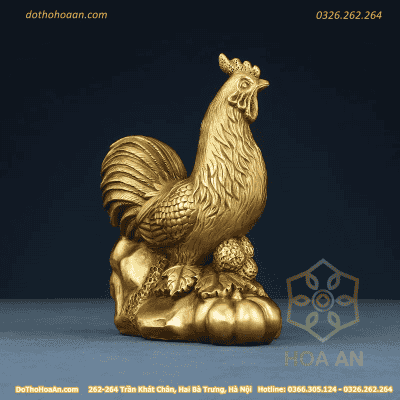 Tượng Linh Vật Gà Đồng Phong Thuỷ