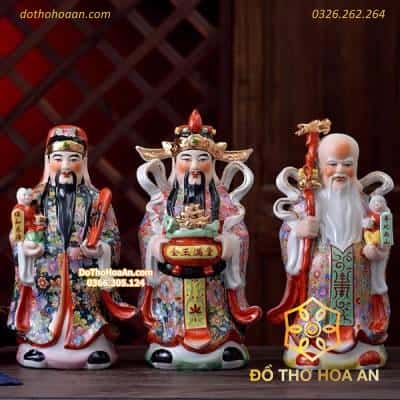 Bộ Tam Đa Phúc Lộc Thọ Sứ Giang Tây – 45 cm