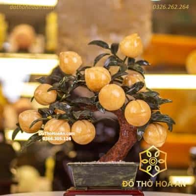 Cây đào đá phong thủy Ngọc Hoàng Long – 9 quả