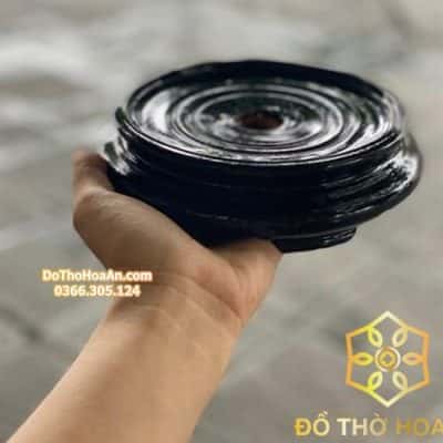 Chân Đế Bát Hương Bằng Gỗ Mít Màu Đen – 11