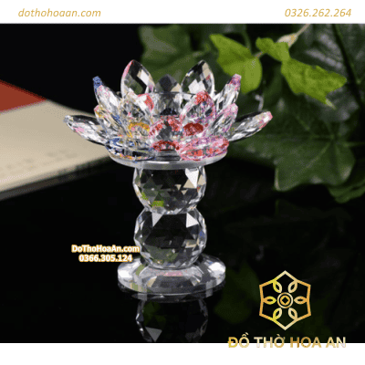 Chân Đựng Nến Pha Lê – 2 Bi