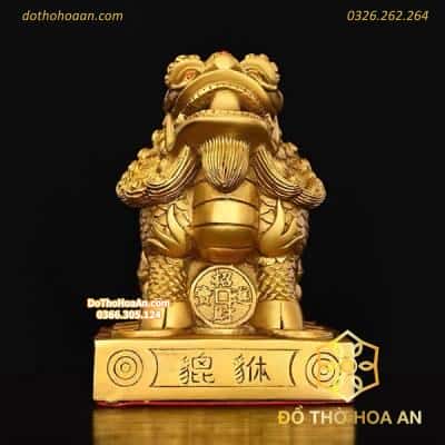 Tượng Tỳ Hưu Ngồi Đồng Ngồi Bệ Phong Thủy1
