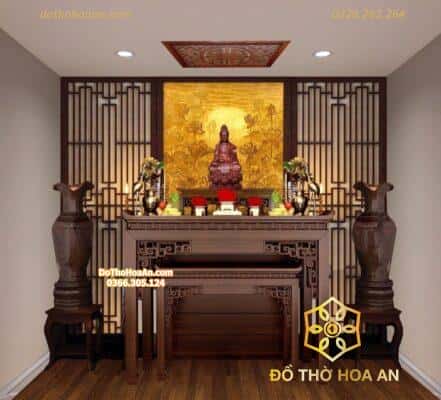 Cách bài trí bàn thờ Phật chung với bàn thờ gia tiên ĐÚNG