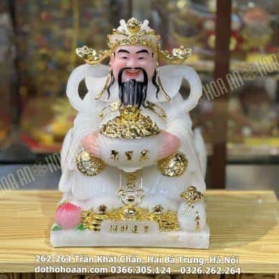 Tượng Thần Phát/ Tượng Triệu Công Minh Phú Qúy Bột Đá Trắng