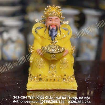 Tượng Thần Phát/Tượng Triệu Công Minh Phú Qúy Bột Đá Vàng Thạch Anh