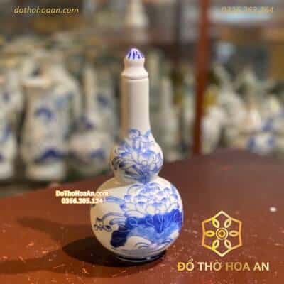 Nậm Rượu Hoa Sen Men Ngọc1