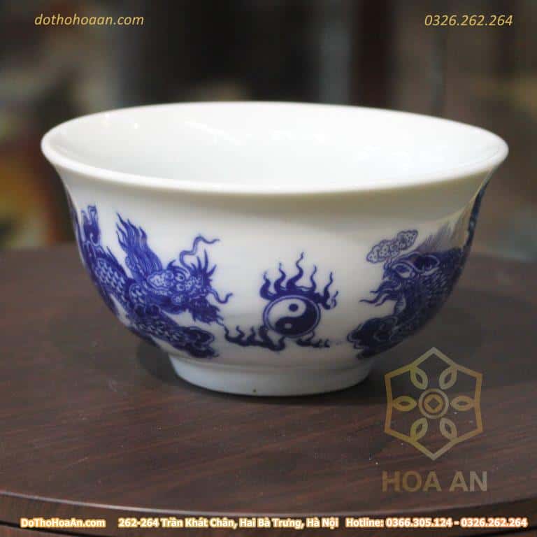 Bát Thờ Rồng Men Lam