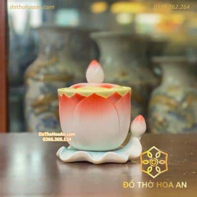 Chóe Thờ Hoa Sen Sứ Đức Hóa