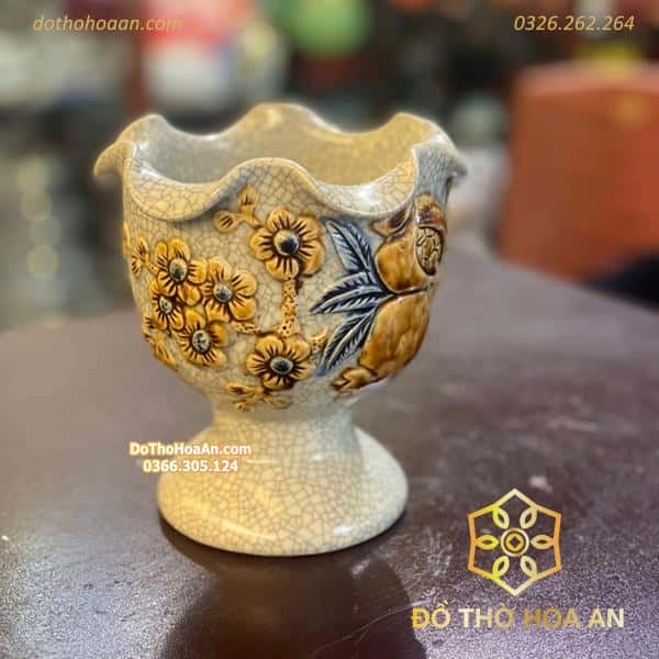 Ly Đựng Phật Thủ Men Rạn Cao Cấp1