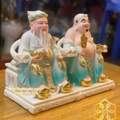 Tượng Thần Tài Thổ Địa Composite Xanh SP0002081