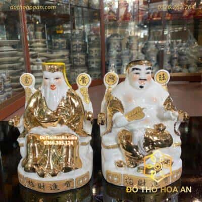 Tượng Thần Tài Thổ Địa Dát Kim Vàng