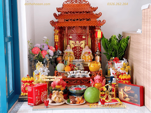 Cách đặt mèo thần tài ở bàn thờ Ông Địa chuẩn Phong Thủy
