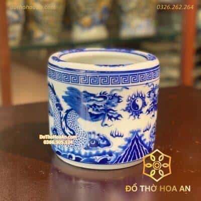 Bát Hương Rồng Phú Quý Men Trắng1