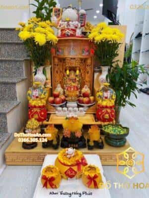 Cách đặt mèo thần tài ở bàn thờ Ông Địa chuẩn Phong Thủy