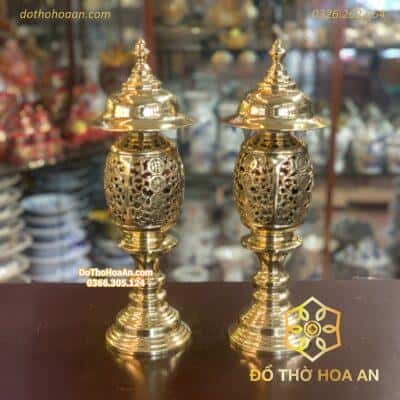 Đèn Thờ Quả Dứa Đồng Vàng1