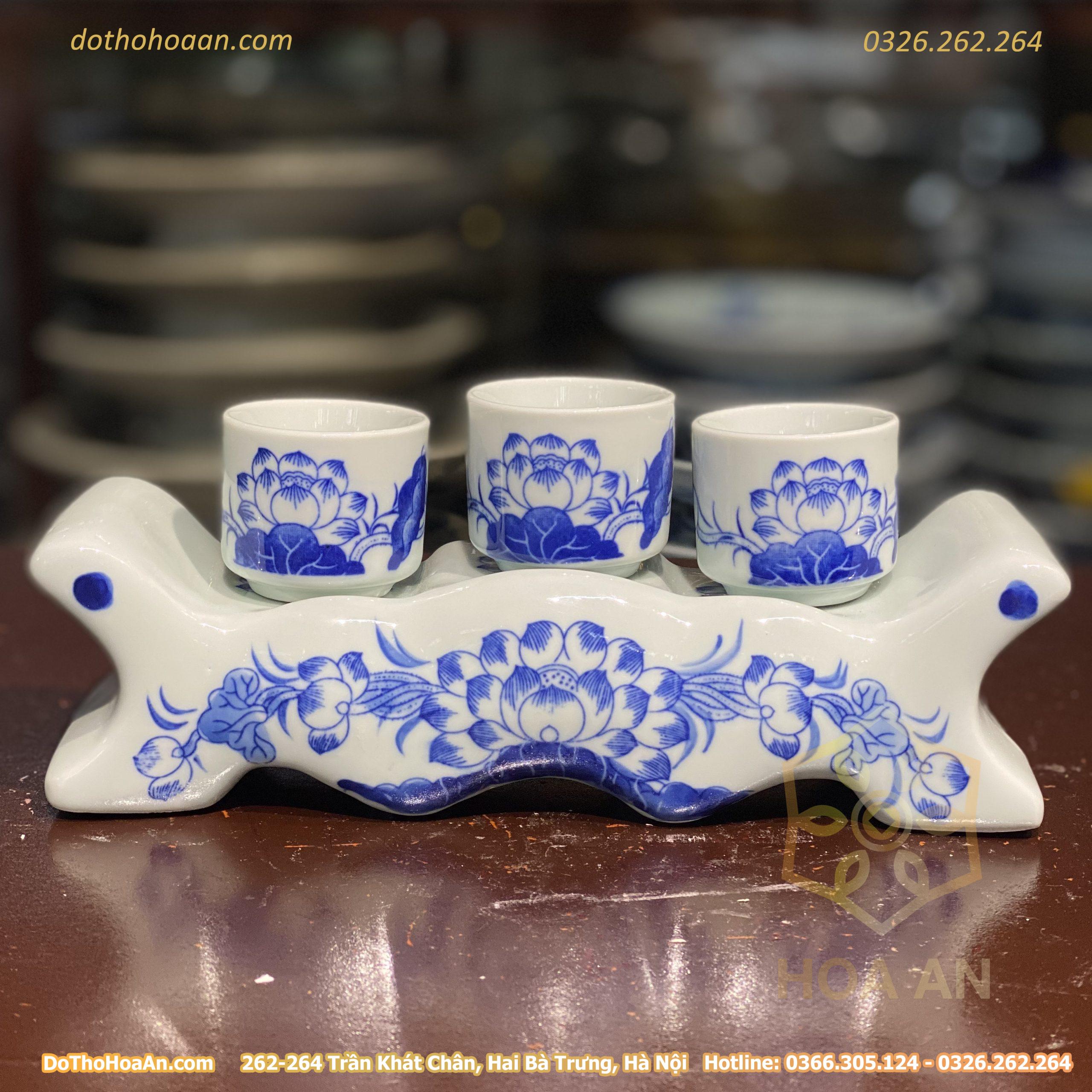 Kỷ Ngai 3 Chén Men Ngọc