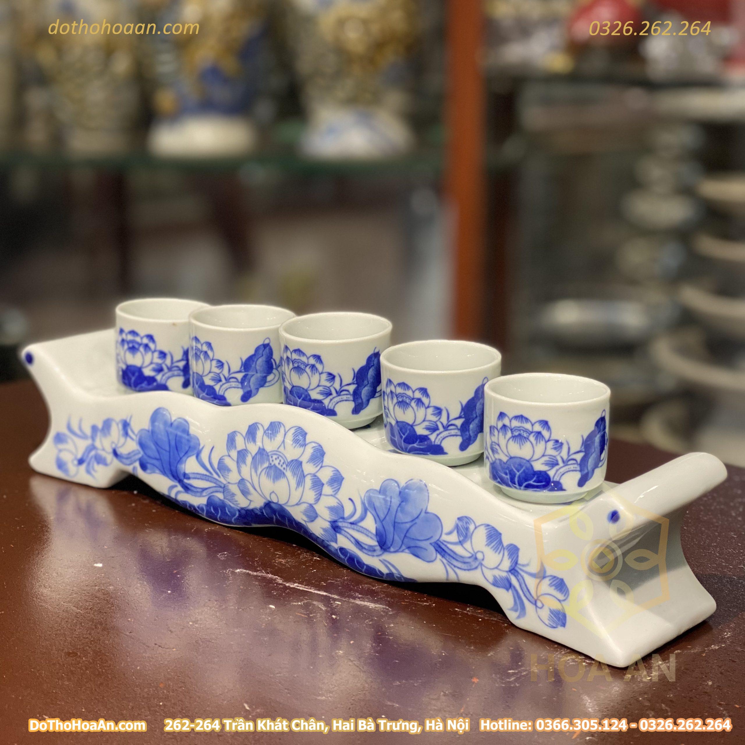 Kỷ Ngai 5 Chén Men Ngọc