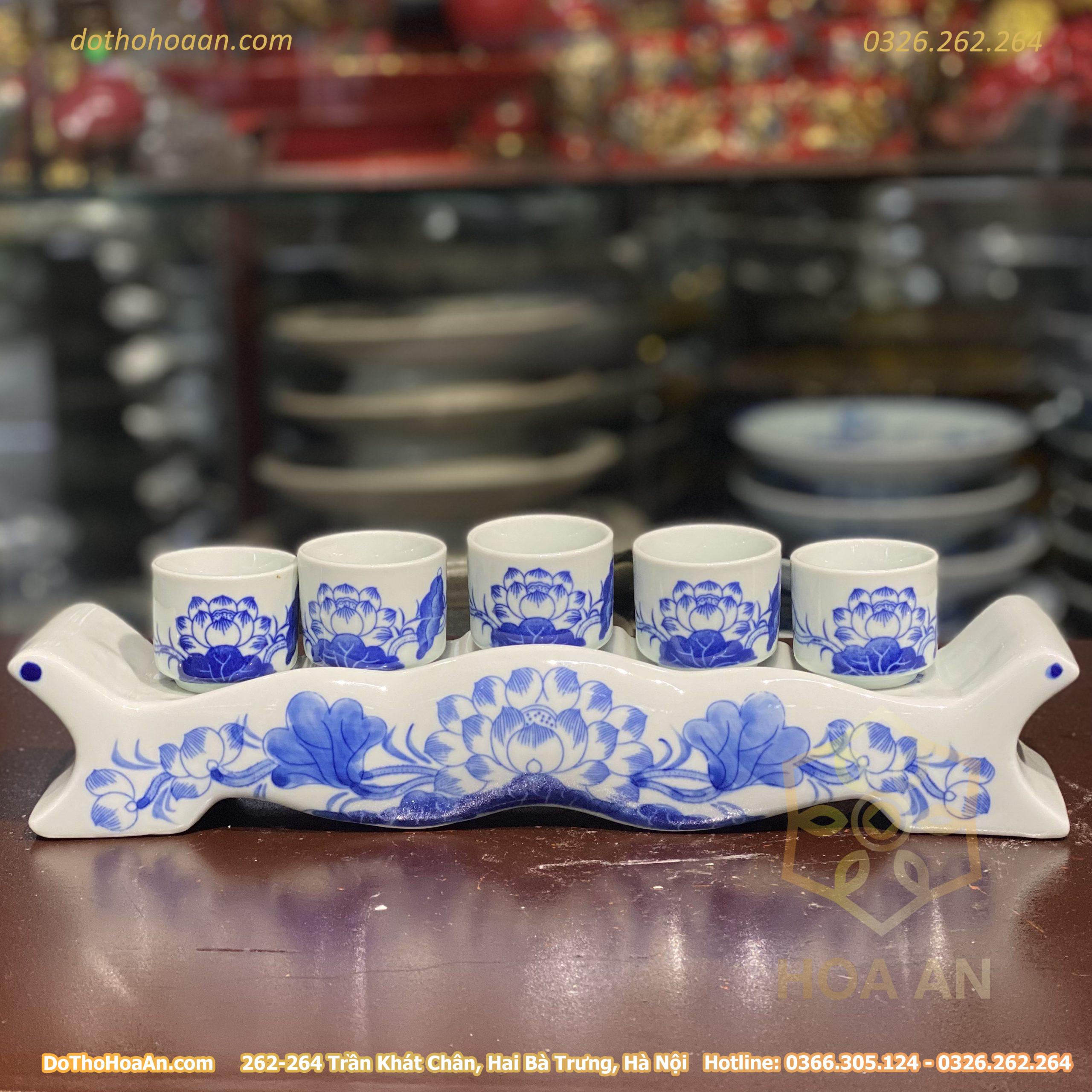 Kỷ Ngai 5 Chén Men Ngọc