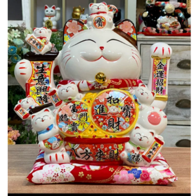 Mèo Thần Tài Bát Phương Khai Tài 25cm