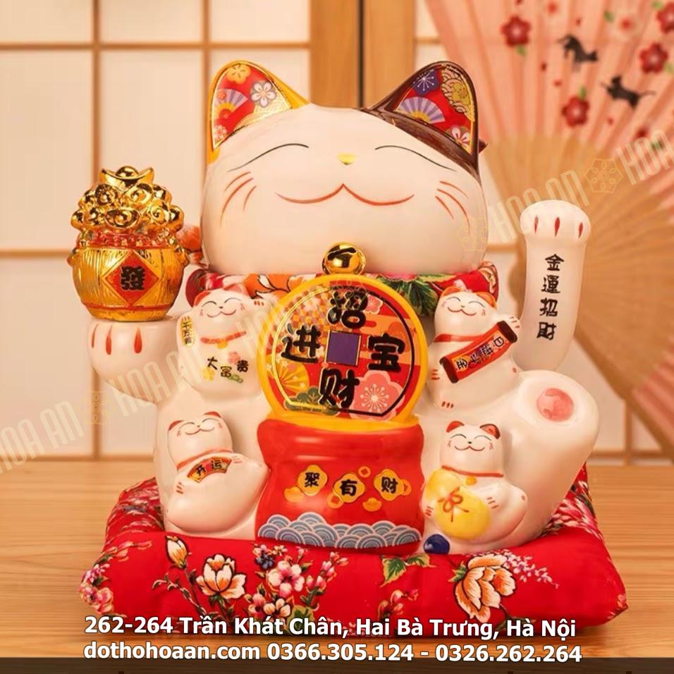 Mèo Thần Tài Chiêu Tài Tiến Bảo (2) Mèo Thần Tài Chiêu Tài Tiến Bảo 25cm