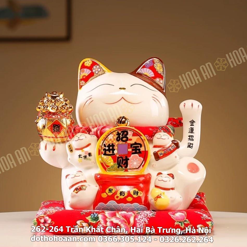 Mèo Thần Tài Chiêu Tài Tiến Bảo (4) Mèo Thần Tài Chiêu Tài Tiến Bảo 25cm