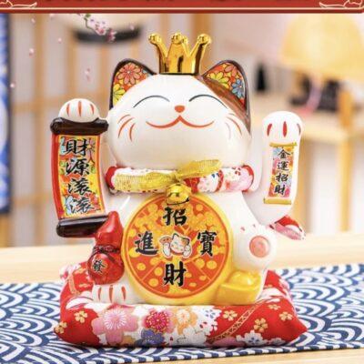 Mèo Thần Tài Đế Vương Chiêu Tài Tiến Bảo 21cm