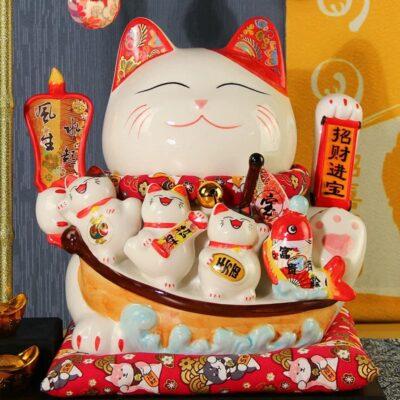 Mèo Thần Tài Phóng Thanh Thủy Khởi 30cm