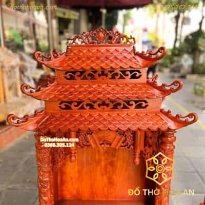 Ban Thờ Thần Tài Gỗ Hương 3 Mái2