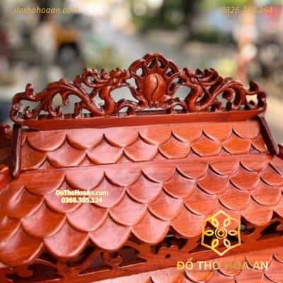 Ban Thờ Thần Tài Gỗ Hương 3 Mái3