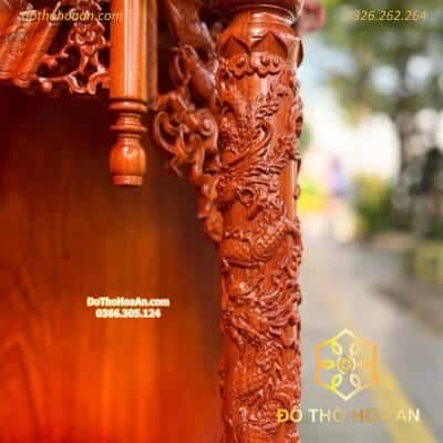 Ban Thờ Thần Tài Gỗ Hương 3 Mái4