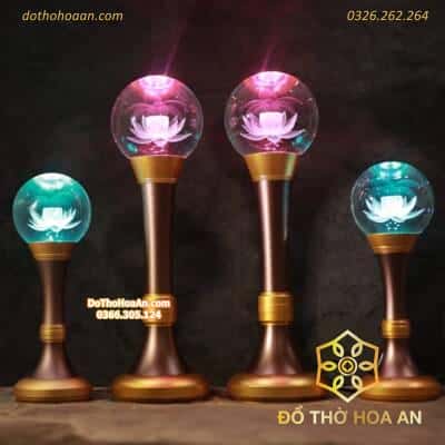 Đèn Thờ Cầu Hoa Sen Thân Hợp Kim Đài Loan