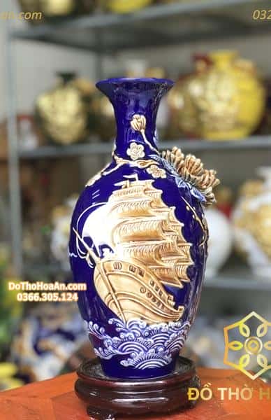 mai-binh-tich-loc-thuan-buom-xuoi-gio-men-xanh-coban-dap-noi-cao-42cm-x-duong-kinh-19cm(variation)