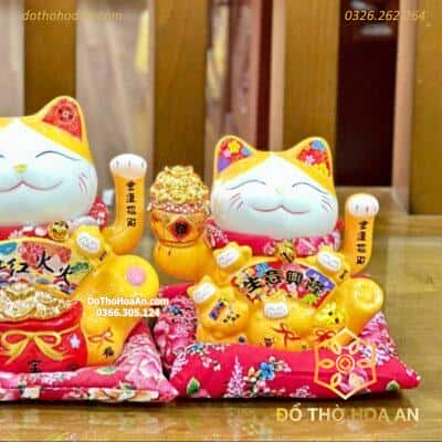 Mèo Thần Tài Vàng Tài Sanh Ý Hưng Long1