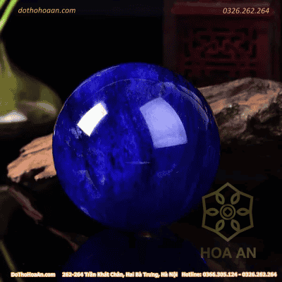 Quả Cầu Màu Xanh Biển Obsidian