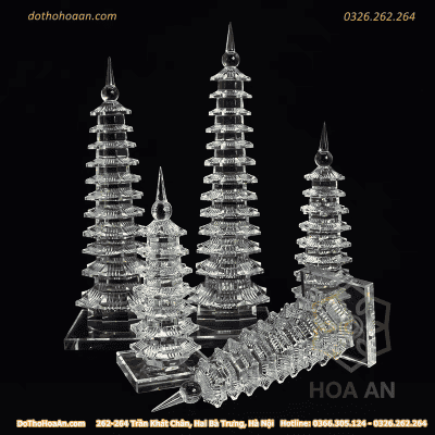 Tháp Văn Xương Pha Lê Trắng