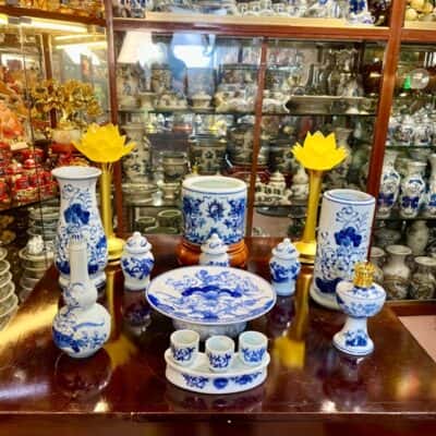 Bộ Đồ Thờ Thần Linh Sứ Men Ngọc