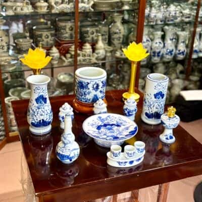 Bộ Đồ Thờ Thần Linh Sứ Men Ngọc3