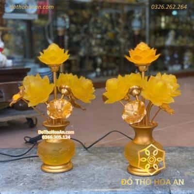 Đèn Thờ Hoa Sen Tịnh Thế Hoa Khai2