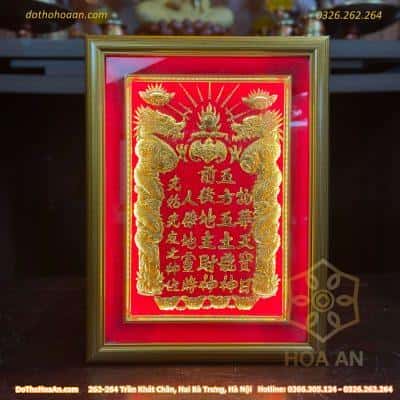 Bài Vị Thần Tài Thổ Địa Dát Vàng Có Đèn