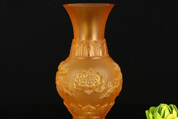 Lọ Hoa Lưu Ly Vàng