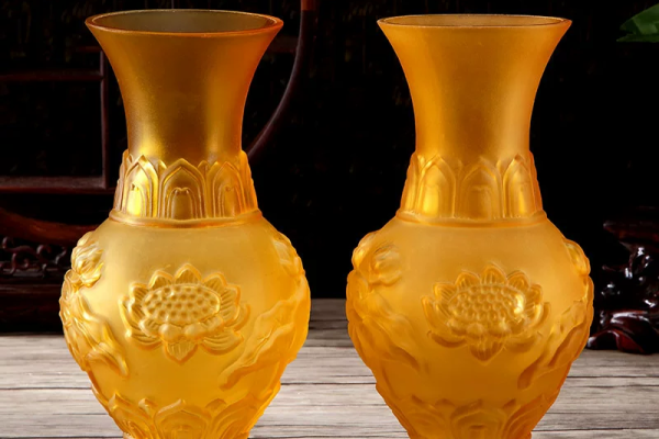 Lọ Hoa Lưu Ly Vàng